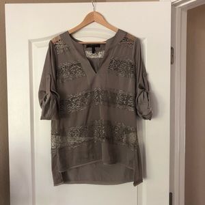 BCBG Taupe top - Size Small